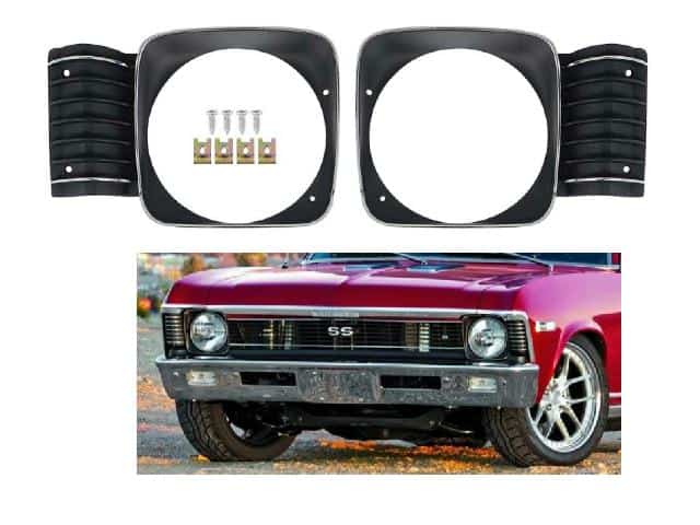 Headlamp Bezels: 68 Nova  - SS (PR)